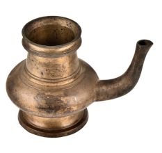 Brass Traditional Handmade Kindi Water Pot With A Curved Spout