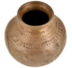Tribal And Pattern Engraved Brass Holy Water Pot