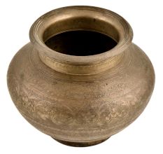 Hand Engraved Hindu Deity Unique God Figure Brass Water Pot