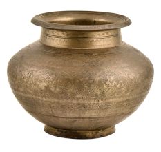 Hand Engraved Hindu Deity Unique God Figure Brass Water Pot