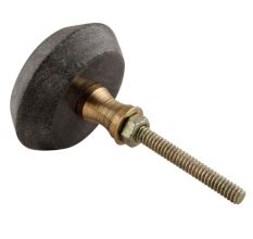 Grey Electrum Plate Round Stone Cabinet Knobs