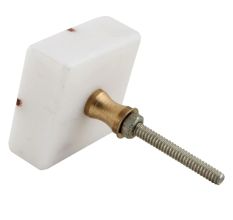 White Square Wooden Cross Stone Dresser Knobs