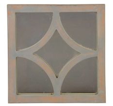 Wooden Mirror In Grey