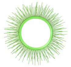 Iron Wire Mirror In Green