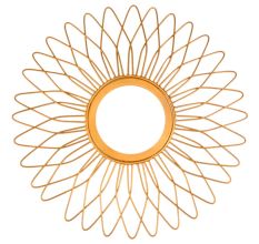 Iron Wire Mirror In Gold