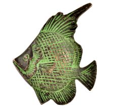 Fish Shape Brass Door Drawer Knob With Patina