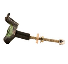 Brass Steer Head With Horns Drawer Knob And Patina