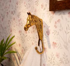 Hand Made  Brass Zebra Animal Head With Two Hooks