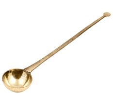 Golden Brass Cooking Ladle Rustic Style Brass Serving Spoon