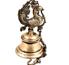 Traditional Brass Peacock Temple Hanging Bell