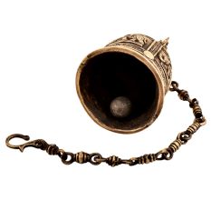Brass Engraved Elephant Mandir Hanging Bell