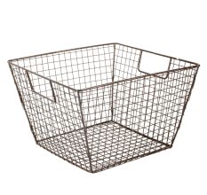 Iron Wire Basket In Black