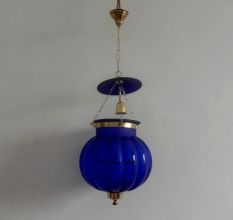 Navy Blue Melon Lamp
