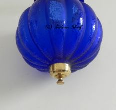 Navy Blue Melon Lamp