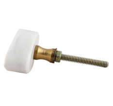 White Oval Stone Dresser Knobs