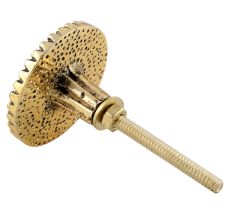 Clear Wheel Golden Glass and Metal Cabinet Knobs