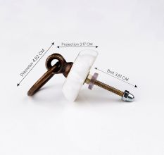 Pink Solid Gold Line Ceramic Dresser Knobs