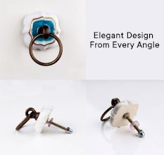 Sea Green Solid Gold Line Ceramic  Dresser Knobs