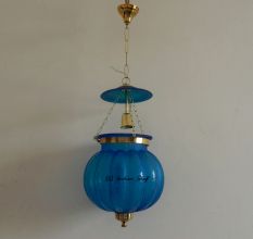 Turquoise Melon Lamp