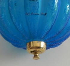Turquoise Melon Lamp