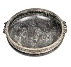 Handmade Bronze Urli Or Planter With 2 Decorative Handles