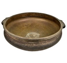 Brass Urli With Handles Very Finely Engraved