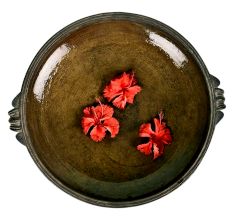 Brass Urli With Handles Very Finely Engraved