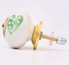 Pea Green Heart Knob