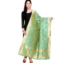 Sea Green Banarasi Art Silk Dupatta
