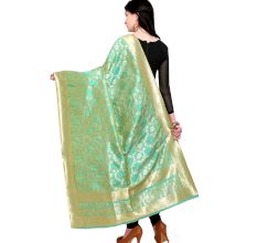 Sea Green Banarasi Art Silk Dupatta