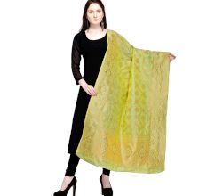 Green & Golden Woven Design Banarasi Silk Dupatta