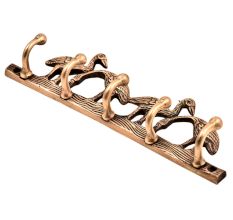 Brass Wall Hooks Hanger Birds On Tree Branch With 5 Hooks