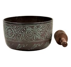 Brass Natural Sound Singing Bowl With Striker