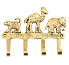 Brass Monkey Camel And Elephant Statue Key Clothes Holder