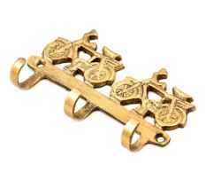Brass Two Cycles Wall Hook Hanger to Hang Keys Clothes