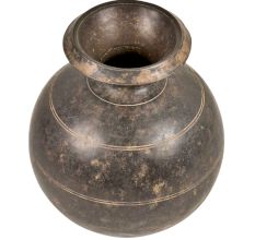Black Indian Brass Loti Water Pot & Planter
