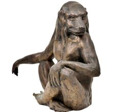 Funny Brass Sitting Monkey Home Decoration Statue