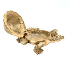 Hand Crafted Brass Turtle With Trinket Storage Hinged Lid