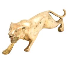 Solid Brass Jaguar Home DÃ©cor Statue