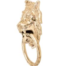 Handmade Silver Lion Head Ring Door Knocker