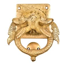 Solid Brass Door Knocker With Thunder Dragon Entrance Door Metal Knocker