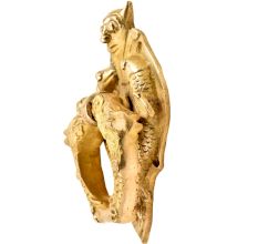 Demons Fishes And Bat Faced Intricately Carved Solid Brass Door Knocker