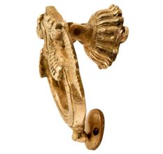 Solid Brass Metal Thunder Dragon With Engraved Knocker For Entrance Door