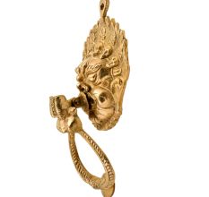 Brass Vajra Mahakala Buddha Head Ring Door Knocker
