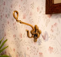 Brass Cobra Hook Peg For Coat Hat Umbrella