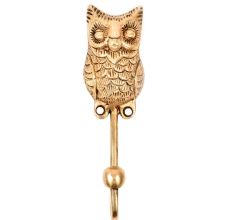 Brass Owl Metal Coat Key Towel Hook Hanger