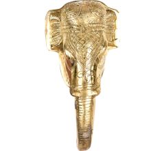 Golden Brass Wall Hanging Ganpati Idol