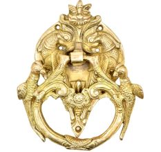 Solid Brass Birds And Dragon Head Door Knocker Ring