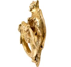 Brass Door Knocker With Thunder Dragon Two Fishes Door Metal Knocker
