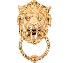 Handmade Brass Lion Head Ring Door Knocker
